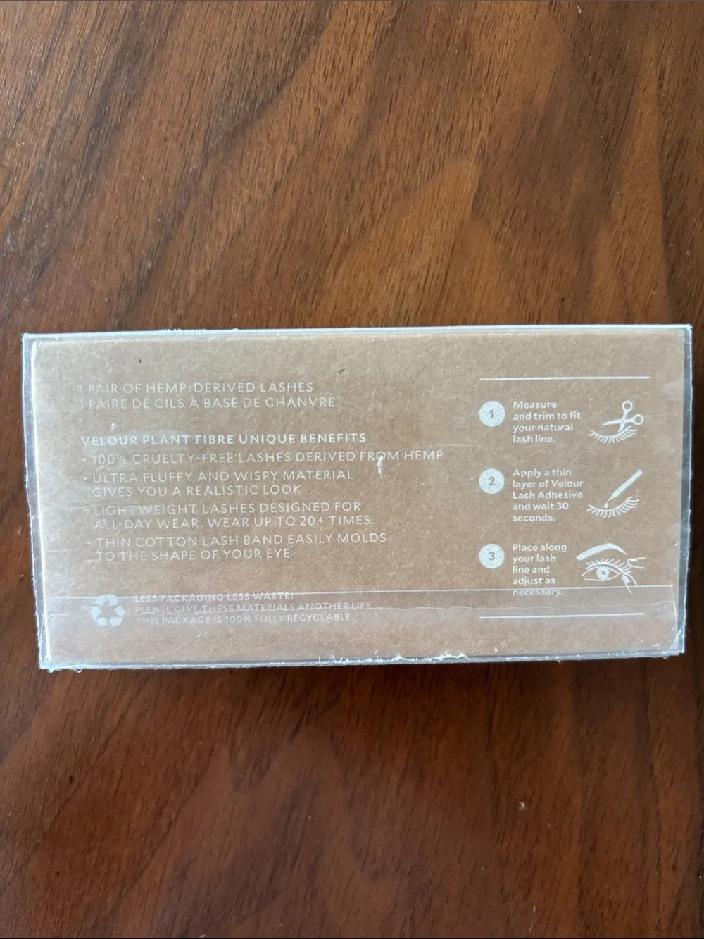 Plant Fibre Velour Hemp-Derived False Lashes - Black NWT